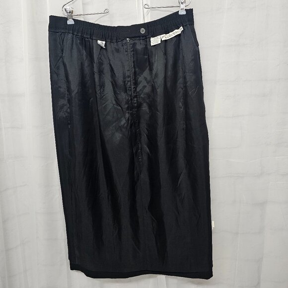 Vintage JH Collectibles Skirt Black Midi Wool Classic Office 18W - Picture 7 of 9